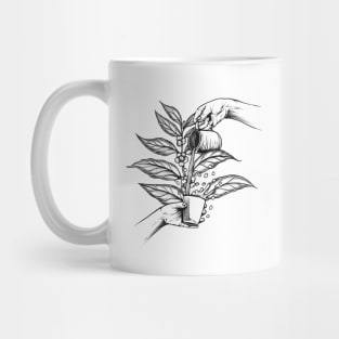 Hands that hold coffee beans Mug